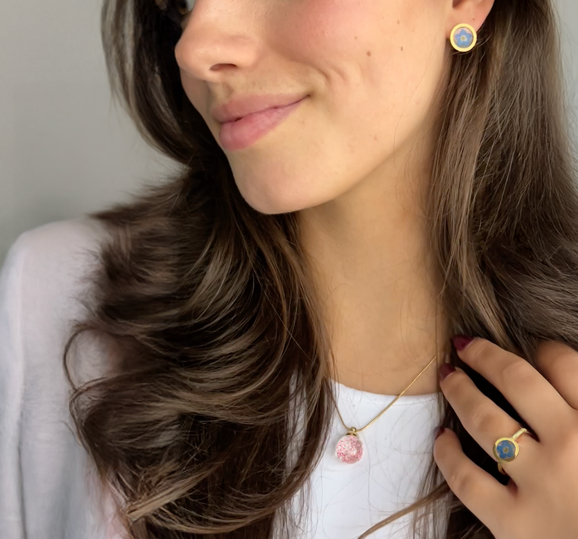 Ring GeoS - Vergeet Me Niet - Goud