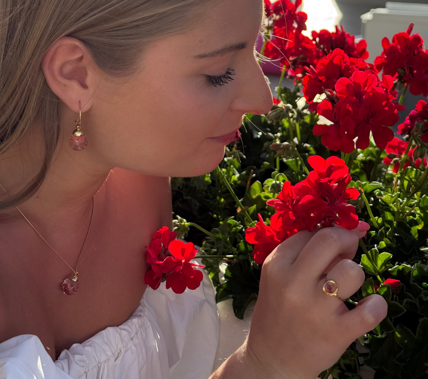 Ring met bloem