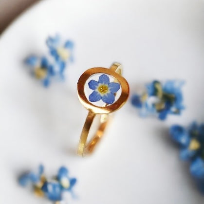 Ring GeoS - Vergeet Me Niet - Goud