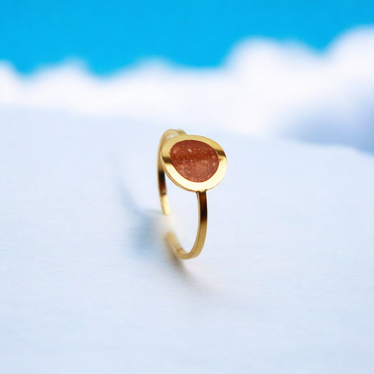 Geboortesteen Ring - Goud - November - Topaas Roodbruin