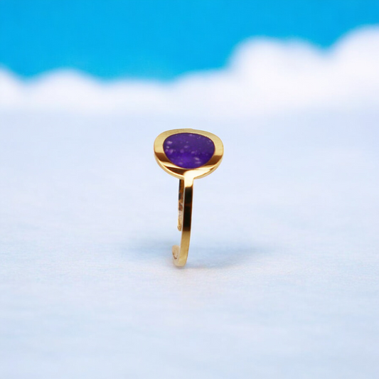 Geboortesteen Ring - Goud - Februari - Amethist Paars