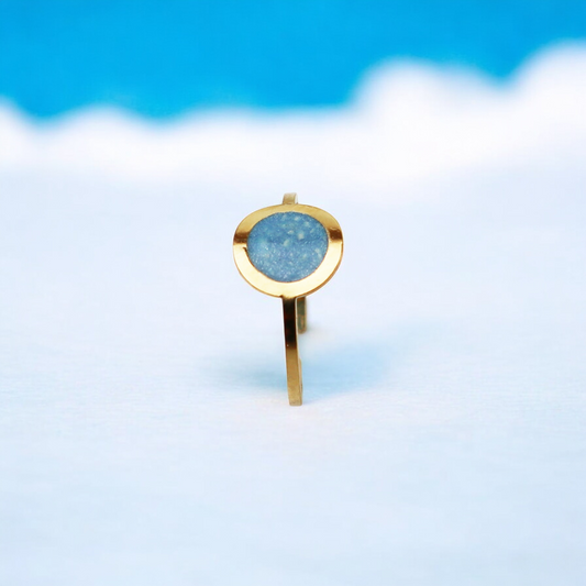 Geboortesteen Ring - Goud - Maart - Aquamarijn Lichtblauw