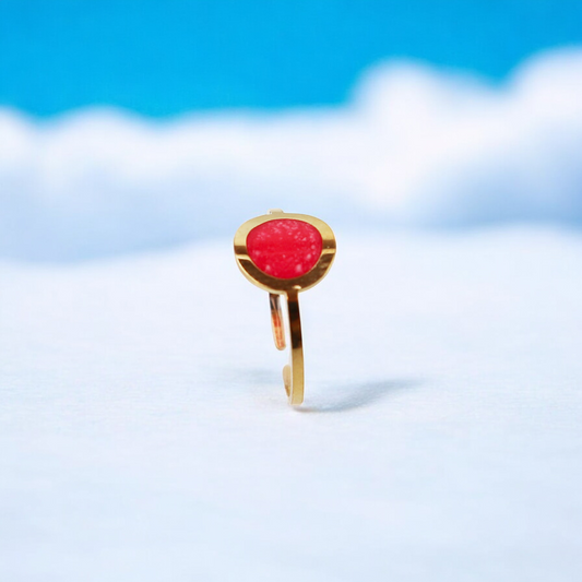 Geboortesteen Ring - Goud - Juli - Robijn Rood