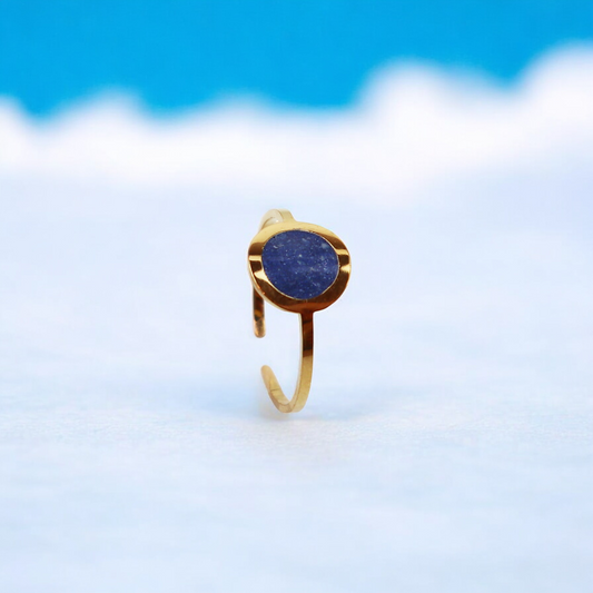 Geboortesteen Ring - Goud - September - Saffier Blauw