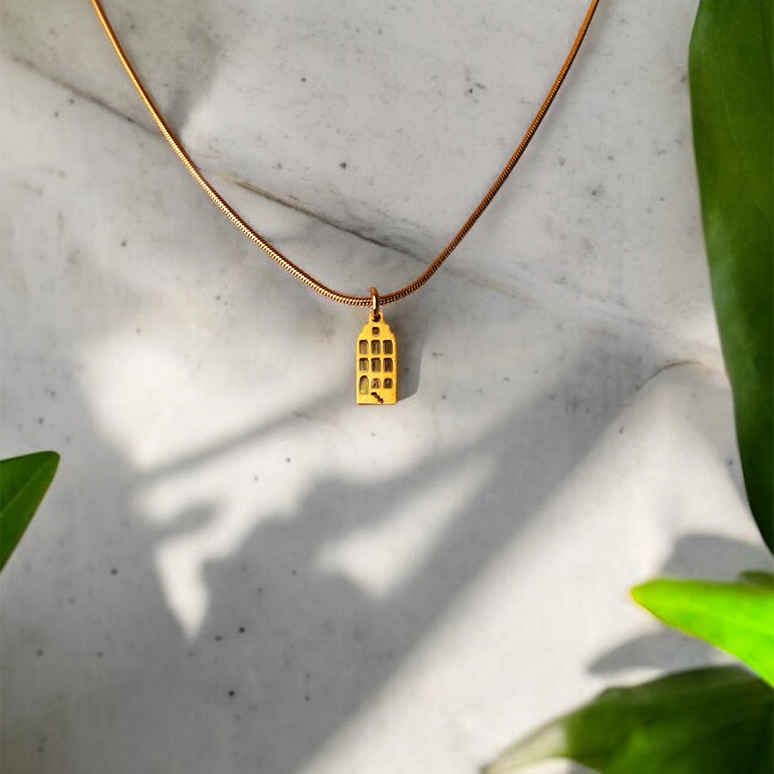 Hanger - Grachtenpandje – Goud - Open
