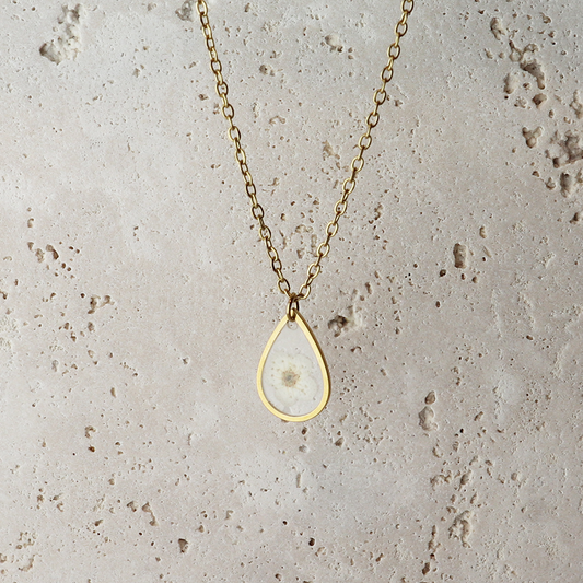 Hanger Drop – Plum Bloesem – Wit – Goud