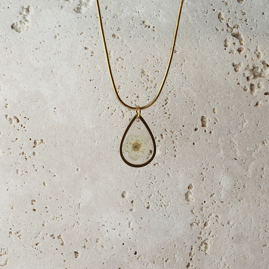 Hanger Drop – Plum Bloesem – Wit – Goud