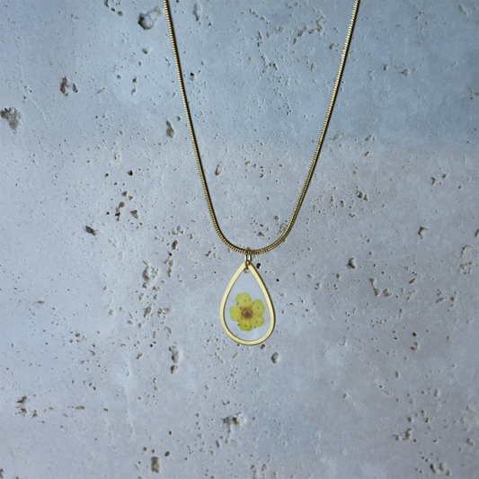 Hanger Drop – Plum Bloesem – Geel – Goud