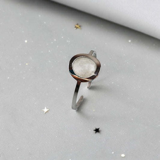 Drupt Ring GeoS Sterrenstof Zilver