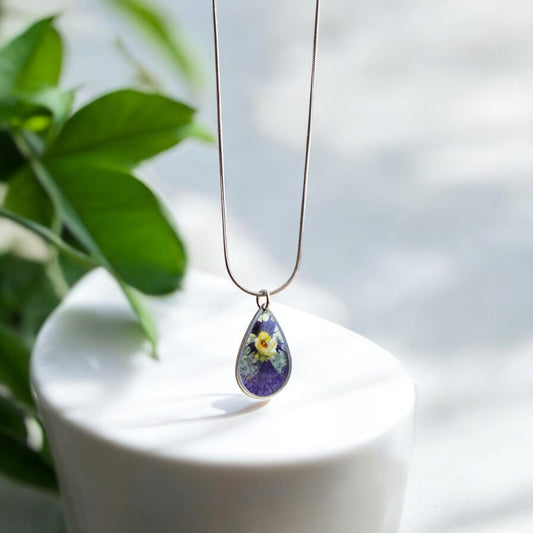 Hanger Drop – Viooltje – Zilver