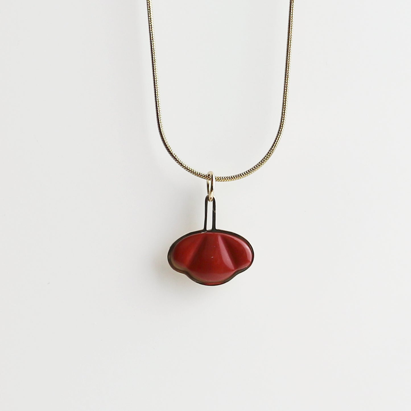 Hanger – Rode Jaspis - Klaproos - Goud