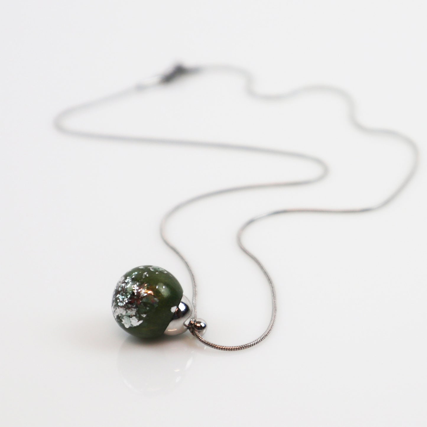 Drupt Pendant Pinch of Silver Dark Green
