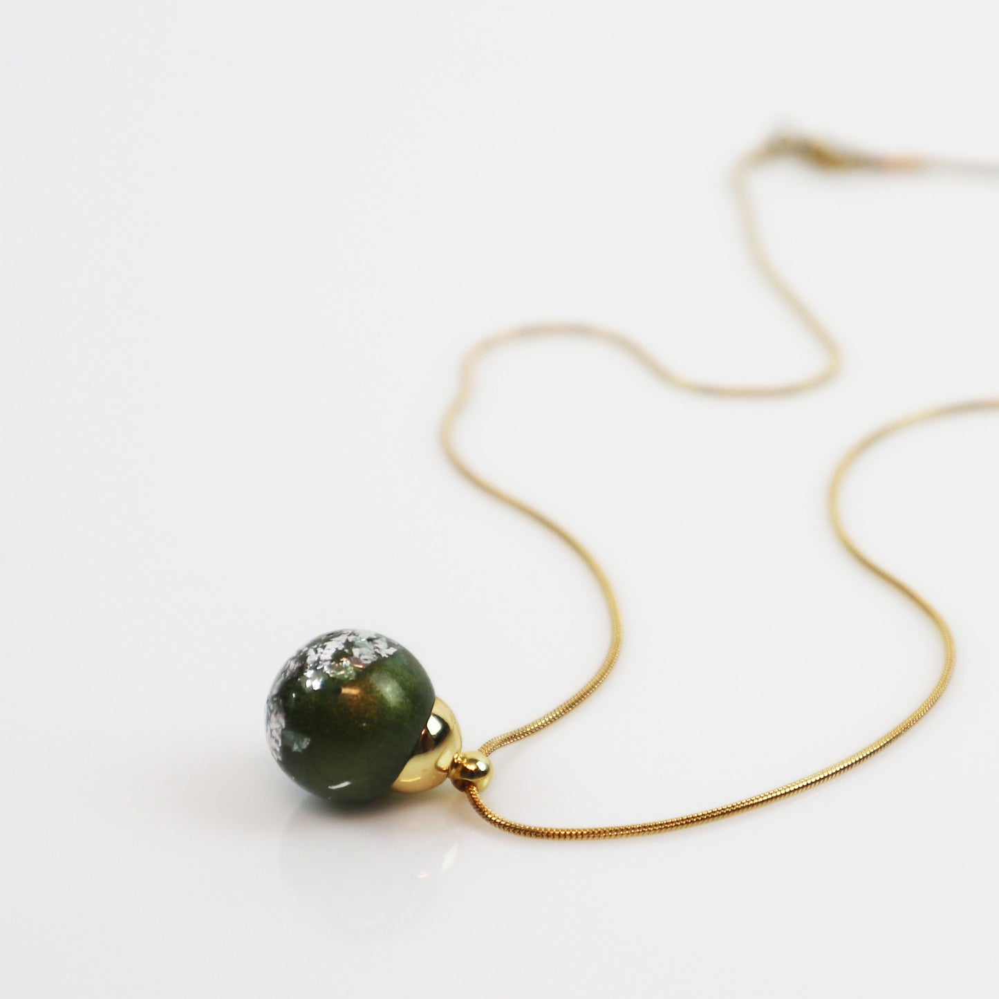 Drupt Pendant Pinch of Silver Dark Green