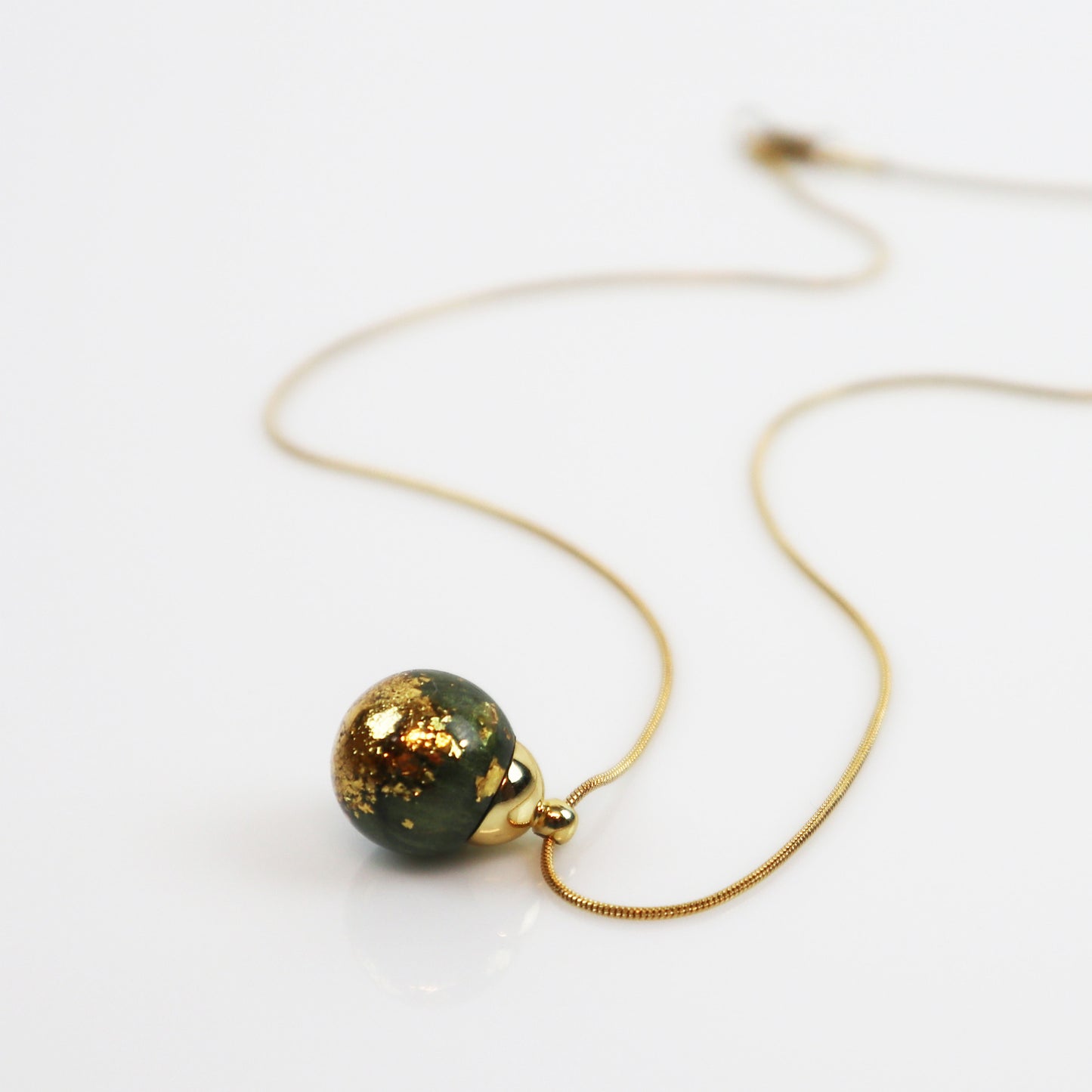 Drupt Hanger Snufje Goud Dark Green