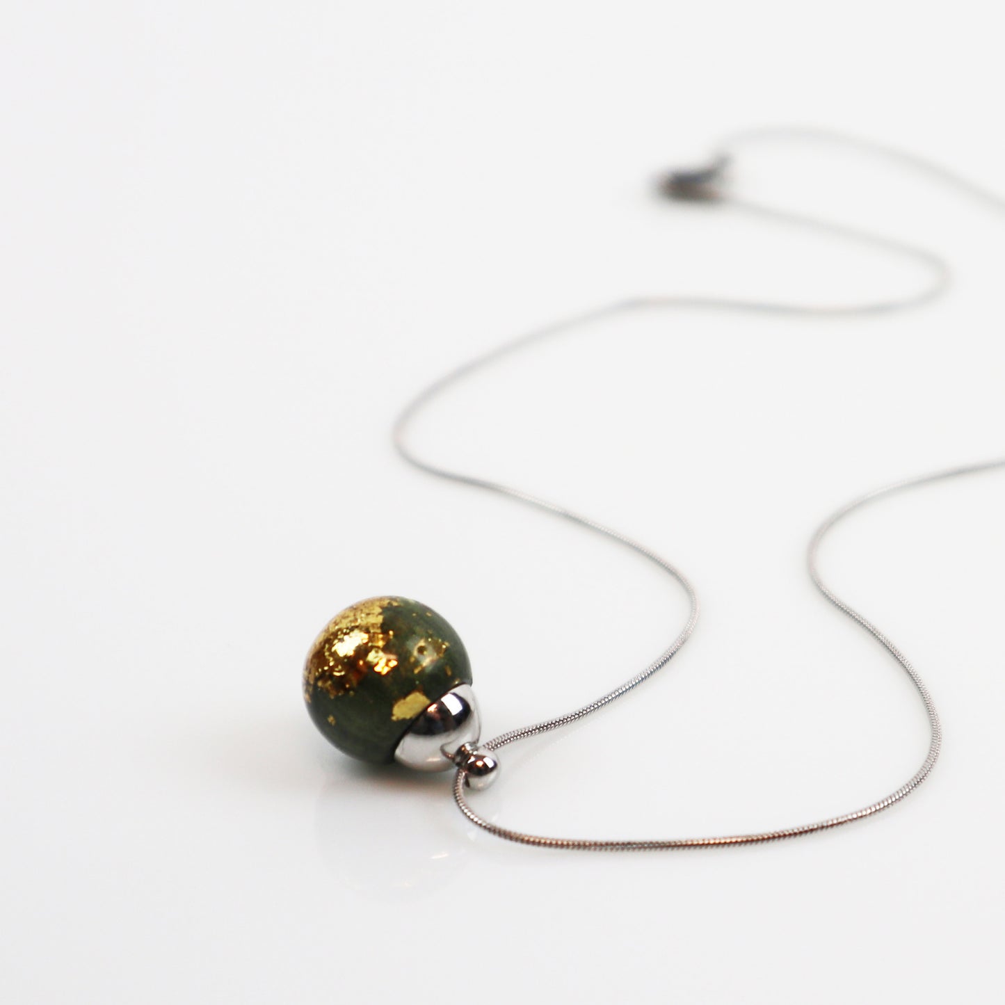 Drupt Hanger Snufje Goud Dark Green