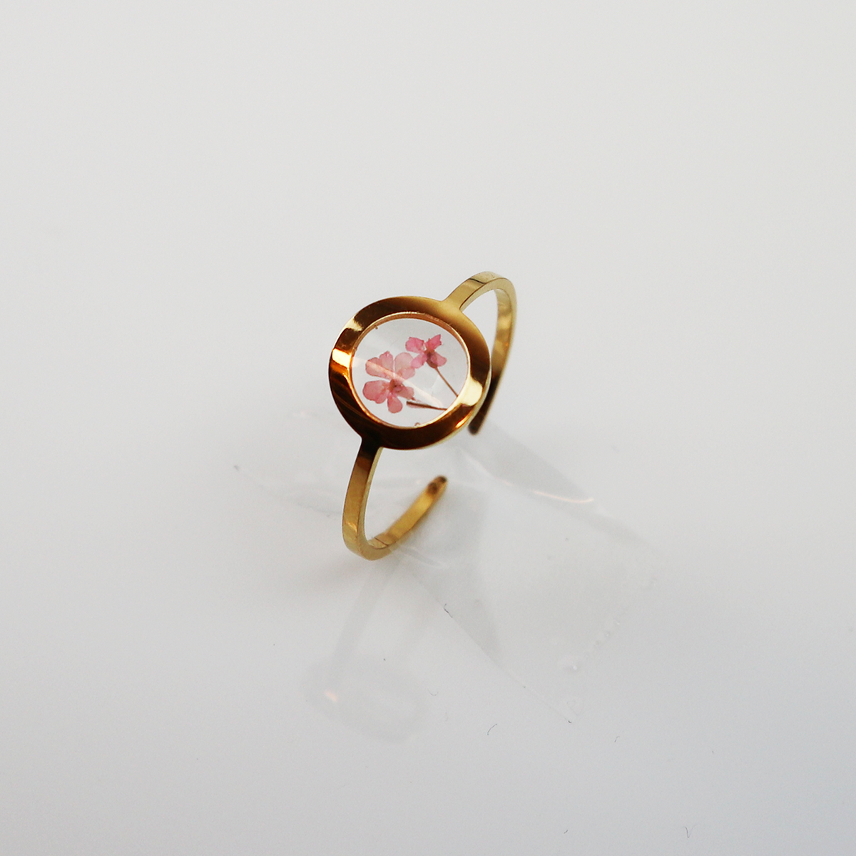 Drupt Ring GeoS Dille Licht Roze Goud