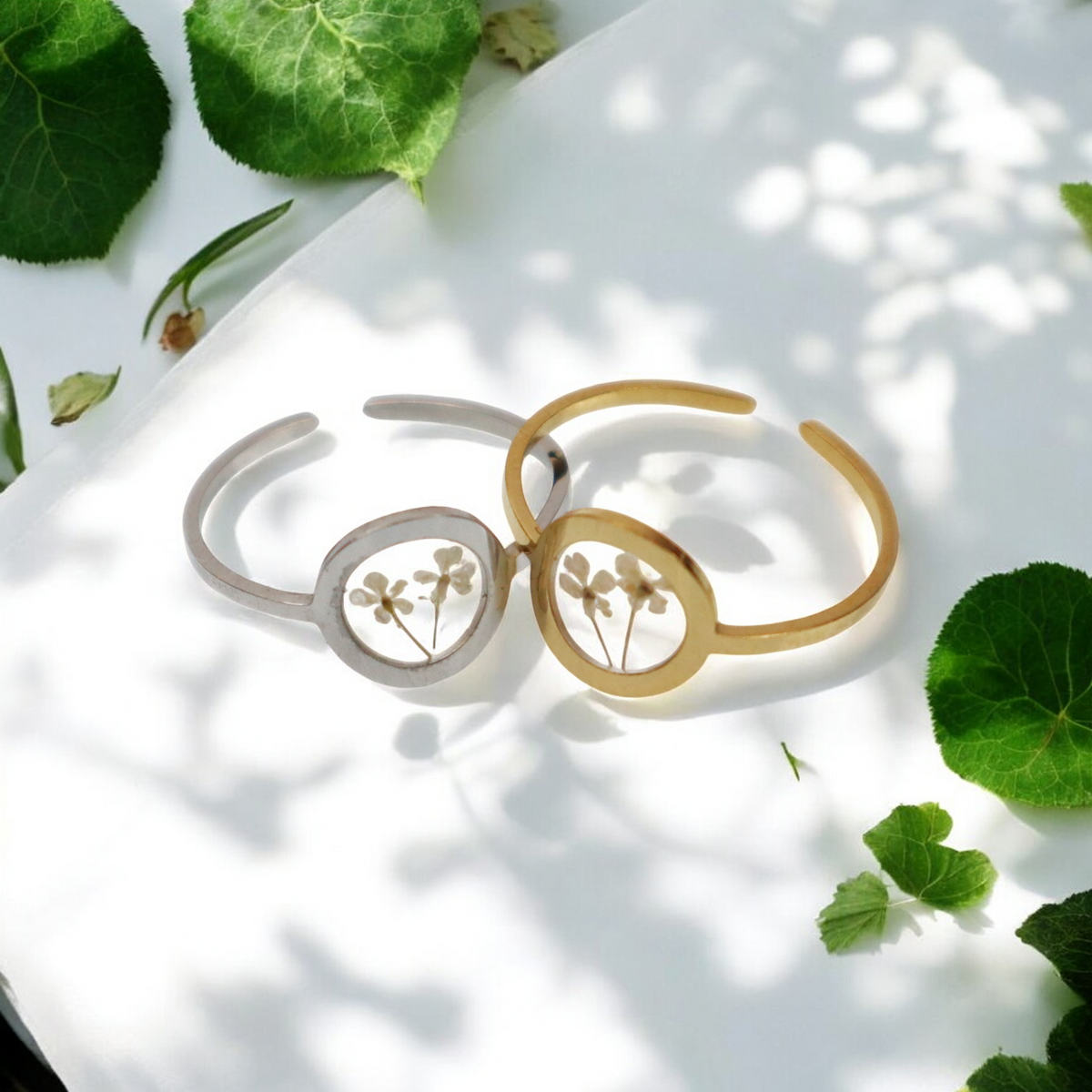Ring GeoS - Dille - Wit - Zilver