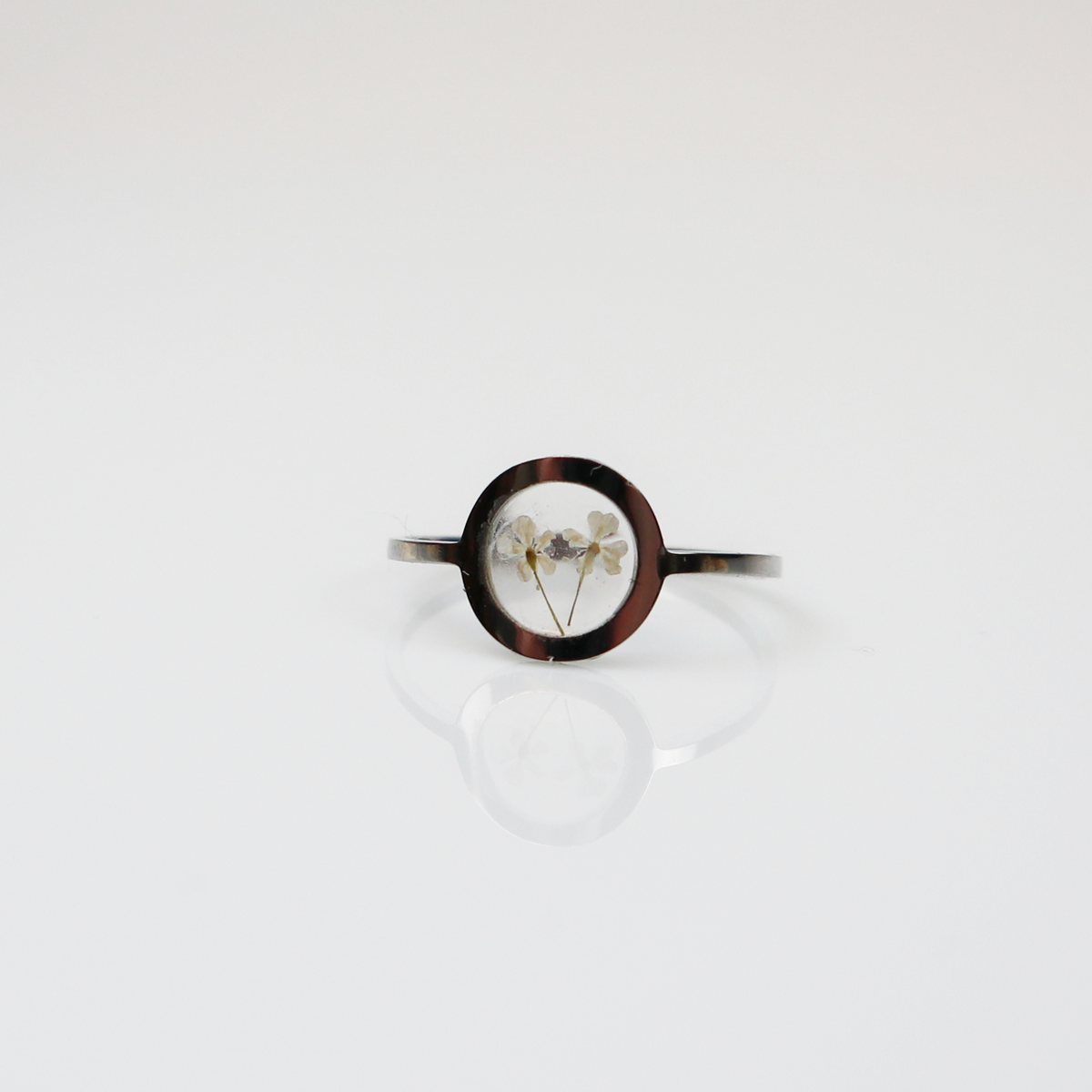 Ring GeoS - Dille - Wit - Zilver