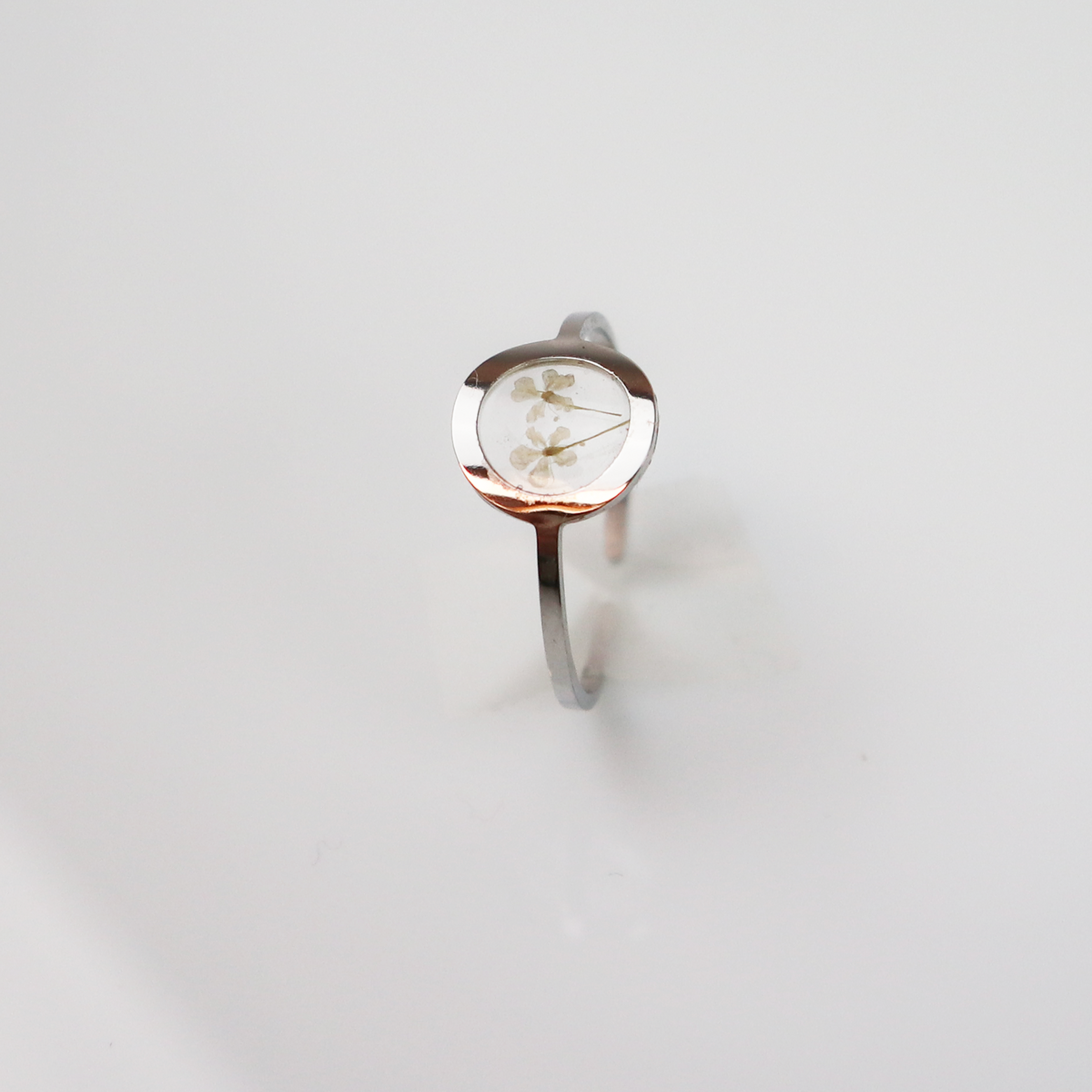 Ring GeoS - Dille - Wit - Zilver