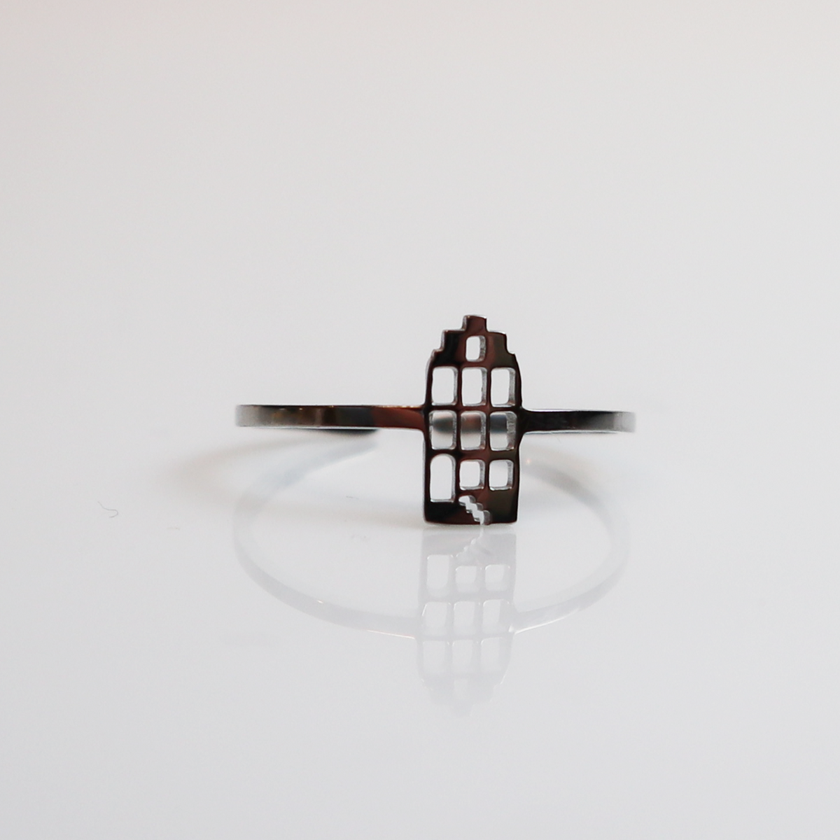 Ring - Grachtenpandje - Zilver - Open