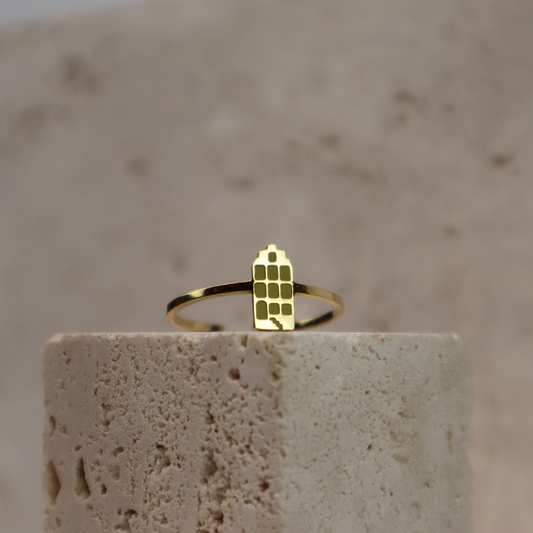 Ring - Grachtenpandje - Goud - Mos Groen