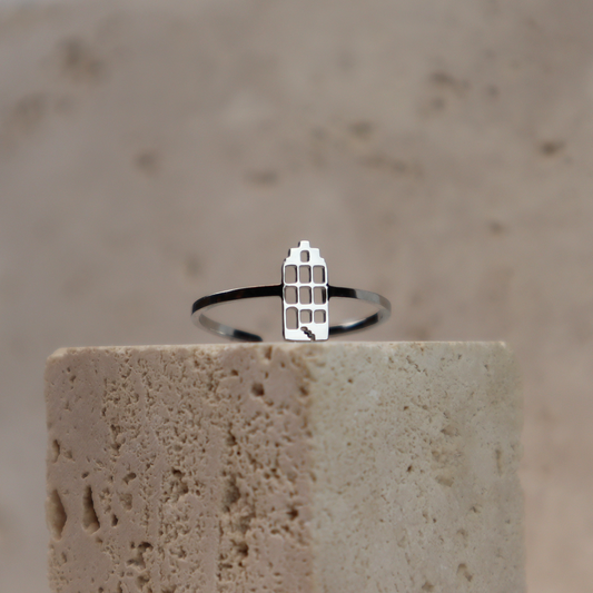 Ring - Grachtenpandje - Zilver - Open