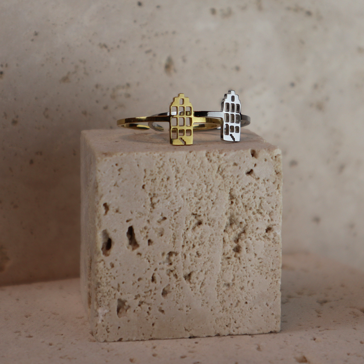 Ring - Grachtenpandje - Goud - Open