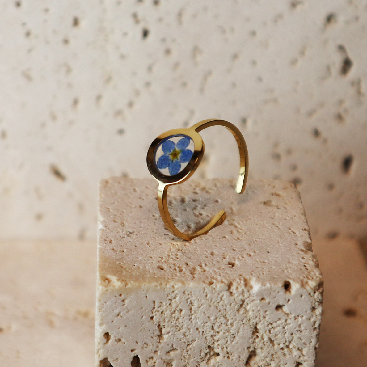 Ring GeoS - Vergeet Me Niet - Goud