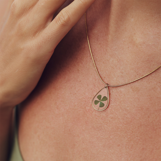 Hanger Drop – Klavertje vier – Goud