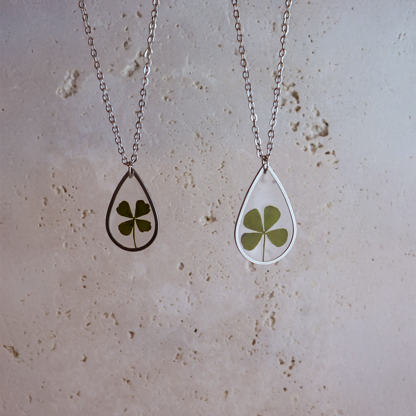 Hanger Drop – Klavertje vier – Zilver