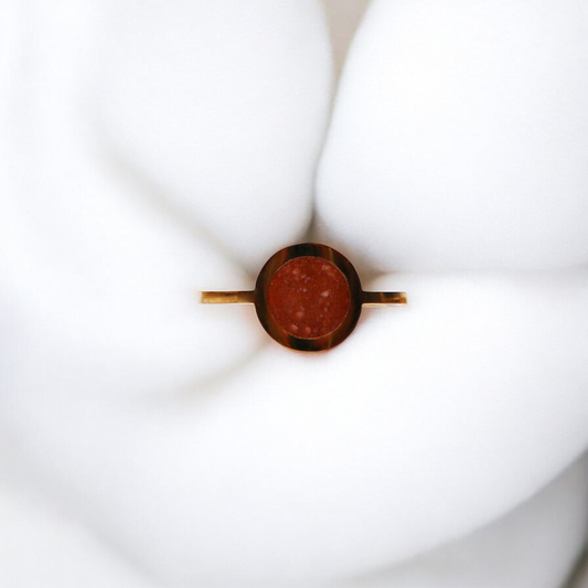 Geboortesteen Ring - Goud - November - Topaas Roodbruin