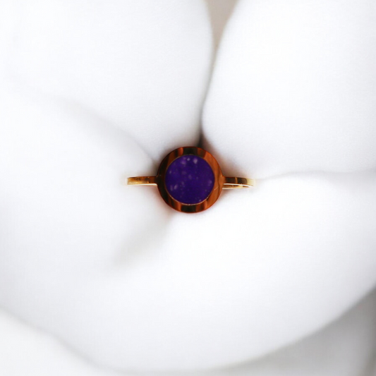 Geboortesteen Ring - Goud - Februari - Amethist Paars