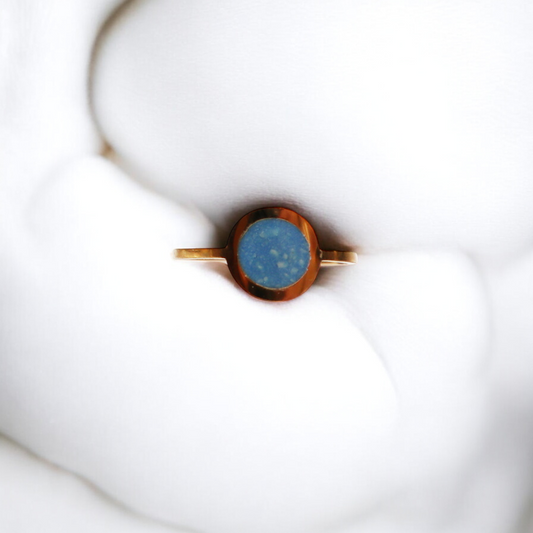 Geboortesteen Ring - Goud - Maart - Aquamarijn Lichtblauw