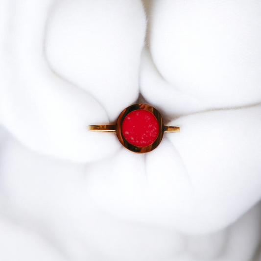 Geboortesteen Ring - Goud - Juli - Robijn Rood