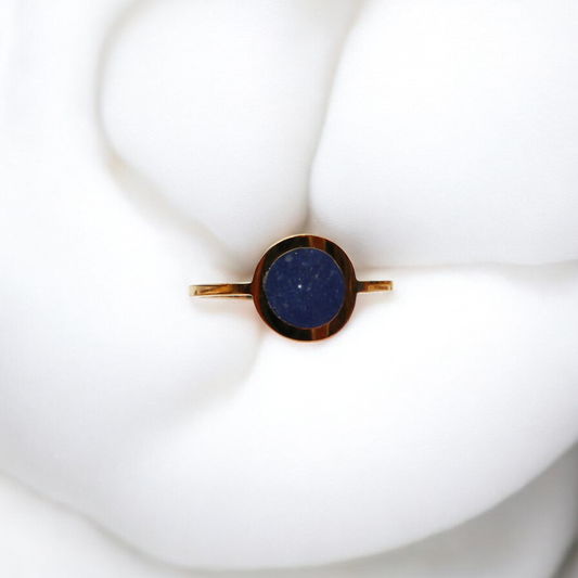 Geboortesteen Ring - Goud - September - Saffier Blauw