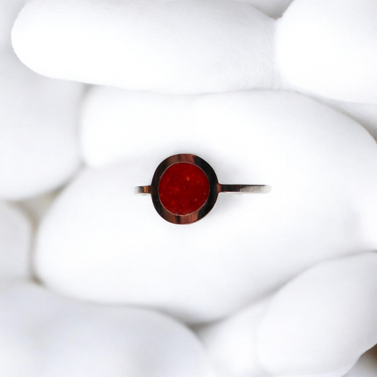 Geboortesteen Ring - Zilver - Januari - Granaat Rood