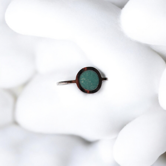 Geboortesteen Ring - Zilver - December - Turkoois Blauwgroen