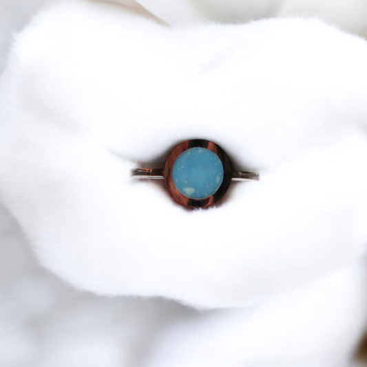 Geboortesteen Ring - Zilver - Maart - Aquamarijn Lichtblauw