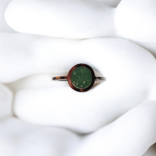 Geboortesteen Ring - Zilver - Mei - Smaragd Groen