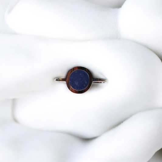 Geboortesteen Ring - Zilver - September - Saffier Blauw