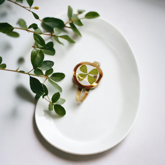 Ring GeoL - Klavertje Vier - Goud - Drupt