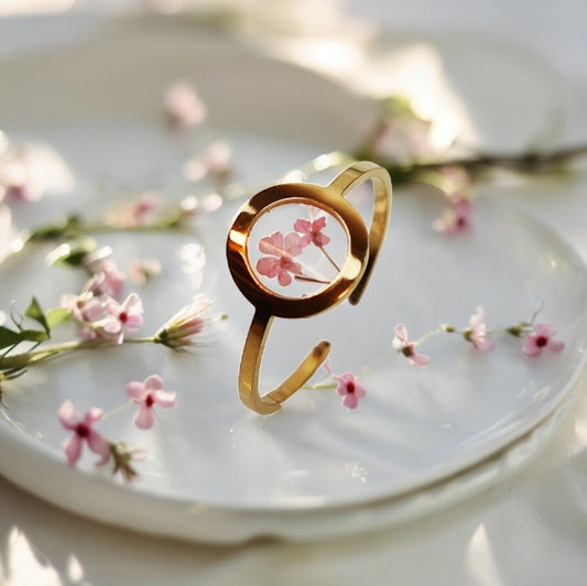 Drupt Ring GeoS Dille Licht Roze Goud