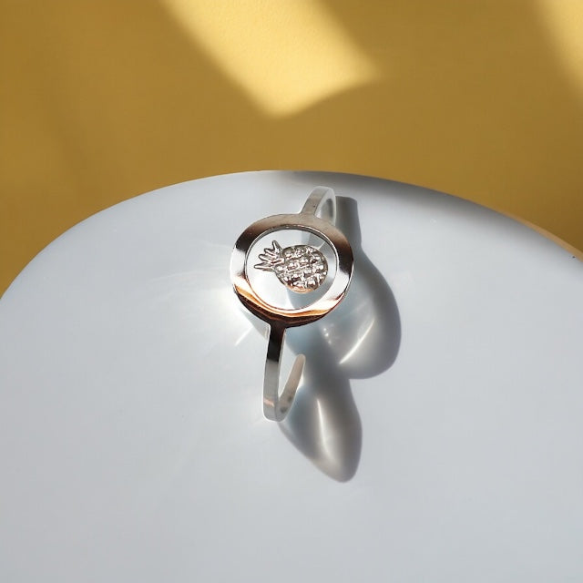 Ring GeoS Ananas Zilver