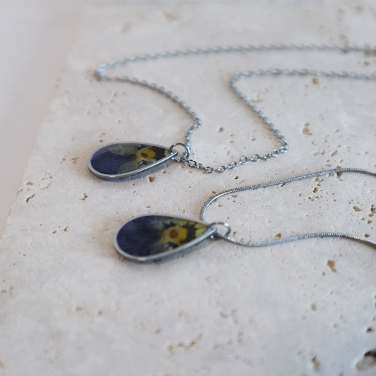 Hanger Drop – Viooltje – Zilver