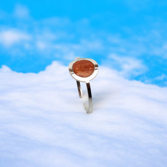 Geboortesteen Ring - Zilver - November - Topaas Roodbruin