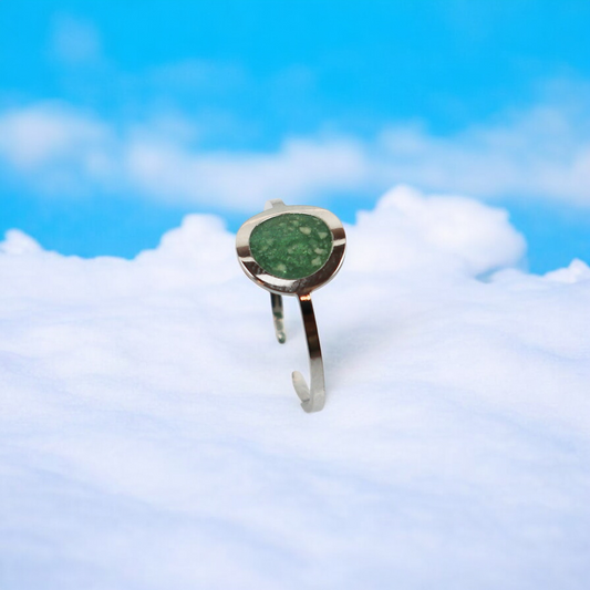 Geboortesteen Ring - Zilver - Mei - Smaragd Groen