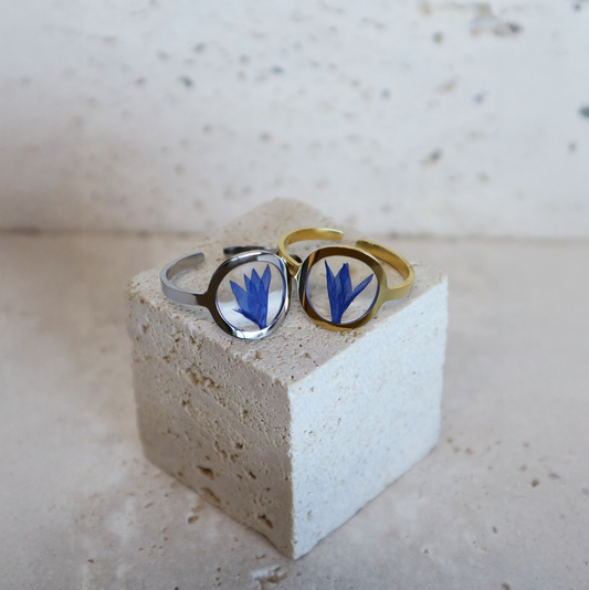 Ring GeoL - Korenbloem - Goud