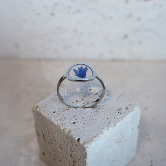 Ring GeoL - Korenbloem - Zilver