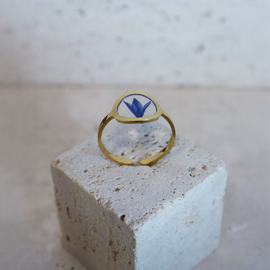 Ring GeoL - Korenbloem - Goud