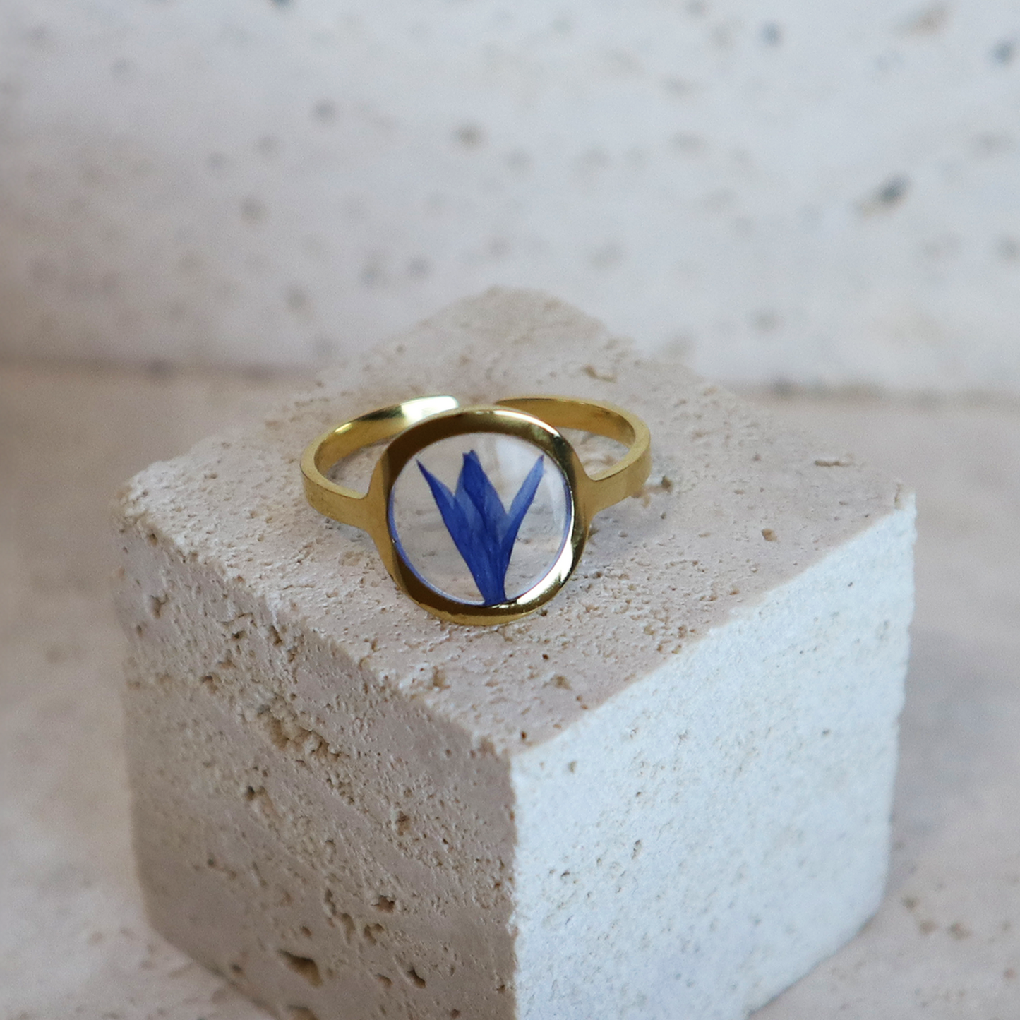 Ring GeoL - Korenbloem - Goud